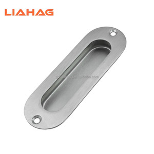 Nóng bán vòng hình dạng thép không gỉ cửa kéo xử lý với lỗ giấu tay nắm cửa bằng gỗ - Product Image 2