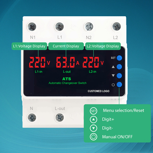 Protector de Sobretensión/Subtensión Soltree ATS, Interruptor de Transferencia Automática de Doble Potencia con Pantalla de Tres Vías, Corriente Trifásica 63A 80A <span class=keywords><strong>100A</strong></span> - Product Image 3
