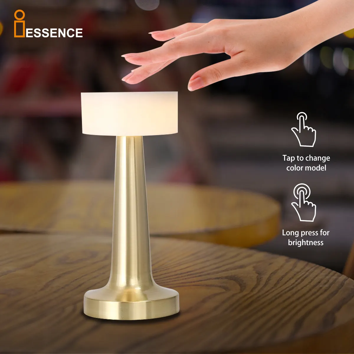 Touch Switch Led Bedside Night Lights Chargeable Desk Light Rechargeable Usb Led Table Lamp For Restaurant Hotel