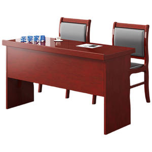 Table de conférence Saint-Lee rectangulaire en placage de bois massif, peinture à base d'eau, mobilier de bureau durable - Product Image 2