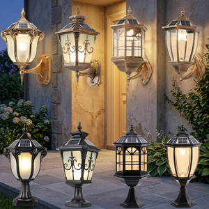 Lampe solaire de jardin LED étanche pour extérieur, mur, portail, pilier, colonne décorative IP65, villa, cour, télécommande, batterie incluse - Product Image 3