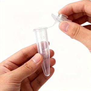 Tabung sentrifugal plastik mikro 1.5Ml plastik steril sekali pakai untuk penyimpanan sampel, Lab, eksperimen sains sekolah - Product Image 1