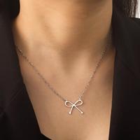 Collier pendentif nœud papillon Myshape pour femmes et filles, en acier inoxydable couleur or, chaîne de cou, ras-de-cou, bijoux de mariage, cadeau, vente en gros