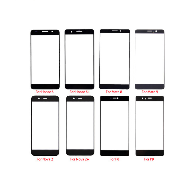 Front Outer Screen Glass Lens with OCA 2 in 1 for Huawei Honor 6 Mate 8 P8 Nova 2 Touch Screen