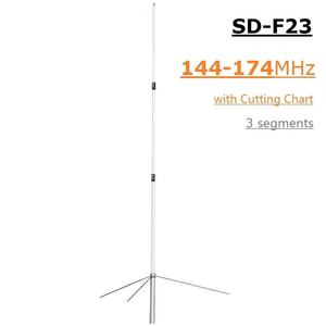 Antena de Calidad Diamante de 3 Segmentos SD-F23 144-174MHz VHF, Repetidor de Radio RPT, Antena de Estación Base de Fibra de Vidrio - Product Image 1