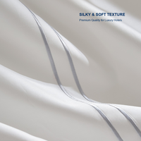 Linge de lit d'hôtel blanc, ensemble de literie 4 pièces, drap, housse de couette pour clubs haut de gamme, hôtels de luxe, fournisseur en gros de SPA haut de gamme