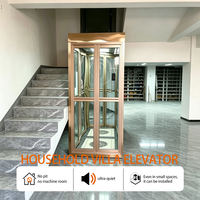 Ascenseur de villa extérieur compact pour 2 étages, élévateur résidentiel panoramique 400 kg