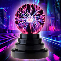 Lampe sphérique tactile électrique en verre, boule de plasma miniature, couleur personnalisée, nouveauté, vente en gros d'usine