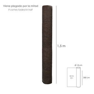 Filet d'ombrage brun 3,0 mètres, rouleau de 50 mètres - Product Image 2
