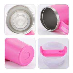 Gobelets isothermes en acier inoxydable pour enfants de 14 oz avec logo personnalisé, pour voiture, activités sportives en extérieur, voyage, cadeau, avec poignée et paille - Product Image 3