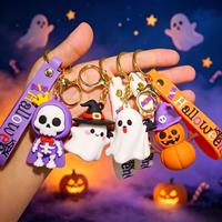 En gros, Pendentif décoratif et porte-clés fantaisie à l'effigie de fantômes, squelettes et citrouilles pour cadeaux d'Halloween
