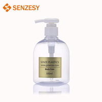 SENZESY Prix Usine Bouteille de Lotion en Plastique Transparente 300ml Rechargeable Contenant pour Savon Liquide Emballage Cosmétique Durable