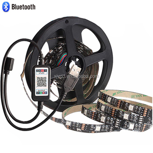 Bande <span class=keywords><strong>LED</strong></span> RGB intelligente sans fil 5M avec application, télécommande, DC 5V <span class=keywords><strong>USB</strong></span>, rétroéclairage <span class=keywords><strong>TV</strong></span>, <span class=keywords><strong>ruban</strong></span> <span class=keywords><strong>LED</strong></span> flexible 5050 SMD - Product Image 4