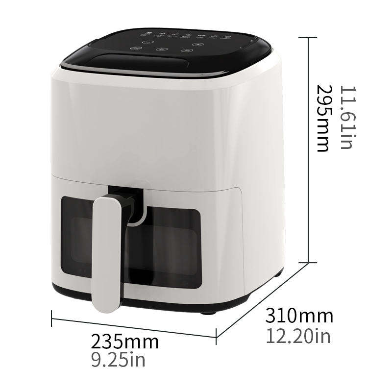 4.5L Air Fryer 110-240V Wide Voltage Electronic Panel Viewable Window ...