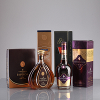 Boîte cadeau de luxe recyclable de qualité supérieure, boîte d'emballage pour vin en carton rigide, ouverture supérieure, boîte cadeau en carton rigide pour bouteille unique