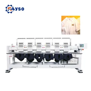 High Speed Mulity Head Computerized Flat 6 Head 15 needles Automatic Embroidery Machine