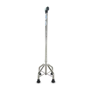 Anti Slip Stainless Steel Telescopic <b>Walking</b> <b>Stick</b> For Elderly With Rubber Tips And Four Legged Base - Product Image 1