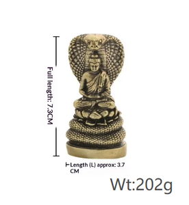 Ornements bouddhistes en cuivre <span class=keywords><strong>de</strong></span> style zen, Serpent Shakyamuni, Serpent <span class=keywords><strong>de</strong></span> méditation, Grand Serpent, Protecteur du Dharma, Paix, Éveil, Cadeau <span class=keywords><strong>Bouddha</strong></span> - Product Image 1