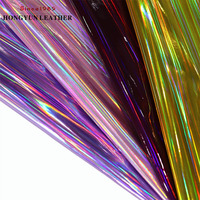 Sac à faisceau Laser holographique à effet optique réfléchissant pour chaussures accessoires de vêtements boîtes d'emballage de canapé décoratives en couleur PU