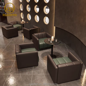 Thức ăn nhanh gian hàng băng ghế sofa vuông cà phê cửa hàng gỗ quán cà phê thương mại Nhà hàng đồ nội thất bàn và ghế gian hàng chỗ ngồi thiết lập - Product Image 3