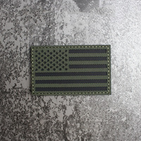 Patchs tactiques réfléchissants en nylon avec boucle auto-agrippante, drapeau américain inversé, infrarouge US Multicam 3D, pour vêtements