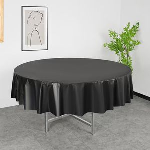213cm polyethylene nhựa dày Bàn tròn bao gồm khăn trải bàn dùng một lần cho nhà hàng tiệc cưới - Product Image 5