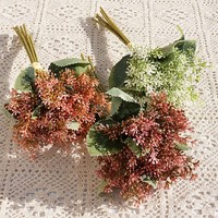 Bahan Bunga Baby Breath Plastik Buatan Berkualitas Tinggi Grosir untuk Dekorasi Dinding Tanaman Pernikahan, Pesta Rumah