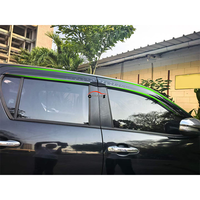 Déflecteurs de Vitres de Voiture Noirs de 3 mm d'Épaisseur pour Hilux Travo 2026 – Pare-Pluie et Pare-Soleil – Accessoires Extérieurs