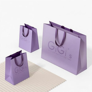 Biểu tượng tùy chỉnh Quà Tặng nghệ thuật giấy Tote mua sắm túi bao bì bán buôn Kraft quần áo/Giày Túi giấy bao bì quà tặng với xử lý - Product Image 2