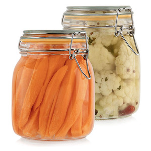 Canisters Glass Jar 1L Food Storage Jars With Airtight Lids Glass Canisters Kitchen Glass Jars