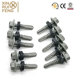 Tornillos para Techos de Alta Resistencia con EPDM - Acero Galvanizado, Cabeza <span class=keywords><strong>Hexagonal</strong></span>, Autoperforantes, Resistentes a la Intemperie, para Techos Metálicos y Revestimientos - Product Image 4