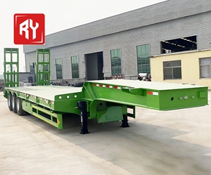 Semirremolque de Cama Baja de Acero de 60 Toneladas y 3 <span class=keywords><strong>Ejes</strong></span>, Remolque de Carga Lowboy, Directo de Fábrica <span class=keywords><strong>para</strong></span> Exportación a Asia Central y África, Duradero - Product Image 4