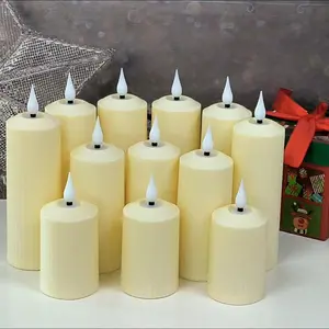 Electronic Candle Light Charging Candle Waterproof Hotel Decoration Wedding Halloween LED Remote Control Tea Candle