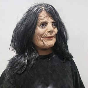 Máscara Facial Completa <span class=keywords><strong>de</strong></span> Látex <span class=keywords><strong>de</strong></span> <span class=keywords><strong>Bruja</strong></span> Anciana <span class=keywords><strong>Realista</strong></span> con Arrugas Profundas, Cabello Despeinado y Sonrisa Espeluznante - <span class=keywords><strong>Disfraz</strong></span> <span class=keywords><strong>de</strong></span> Cosplay para Fiestas <span class=keywords><strong>de</strong></span> Disfraces - Product Image 2