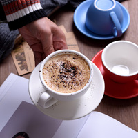 Ensemble de tasses à café cappuccino, tasse à latte art, tasse à thé, céramique mate 200 ml, réutilisable, design minimaliste nordique