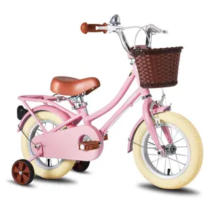 Joykie bicicleta personalizada, nova bicicleta personalizada de 12 14 16 polegadas, vintage, para crianças, simples, rosa