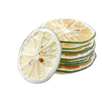 Zure gesneden AD bulkverpakking luchtgedroogd fruit buitenkweek gedroogde limoenplakjes