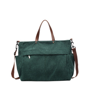 Sac à bandoulière pour femme, nouveau style d'automne, simple et élégant, en nylon, grand sac fourre-tout en PU avec fonction de rangement de documents populaire - Product Image 3