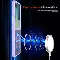 Fundas Magnéticas de Cobertura Total para Samsung Galaxy Z Flip 7, Funda Translúcida con Imán para Z Flip 7, Fundas Mate Nuevas