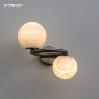 Lampe murale globe postmoderne en acier inoxydable pour salon, escalier, couloir, chambre à coucher, éclairage décoratif de chevet