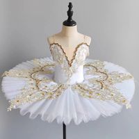 Tutu de Ballet professionnel pour enfants, Costumes de danse de soirée, robe de justaucorps pour femmes