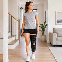 Attelle de Genou Respirante Portable pour Rééducation Orthopédique, Immobilisateur de Genou, Attelle de Ligament, Immobilisateur de Genou