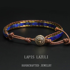 Bracciale in Lapislazzuli con Perle a Cubo, Braccialetto Energetico con Pietre Preziose per Uomini e Donne - Product Image 5