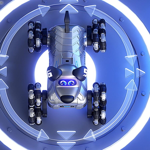 Albassa <span class=keywords><strong>Robot</strong></span> <span class=keywords><strong>Chien</strong></span> Télécommandé 360 Degrés, <span class=keywords><strong>Jouet</strong></span> Voiture à Contrôle Gestuel, Modèle de <span class=keywords><strong>Jouet</strong></span> avec Lumières et Musique, Fréquence 2.4 GHz, Câble USB - Product Image 3