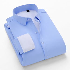 Camicia Termica a Maniche Lunghe da <span class=keywords><strong>Uomo</strong></span>, Stile Imbottito Autunno/Inverno 2024, Nuovo Modello Coreano con Bottoni, Camicia Formale Casual per Affari - Product Image 2