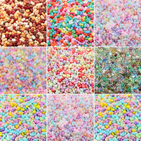 200 pièces 4*6mm perles de verre multicolore perles entretoises en vrac pour la fabrication de bijoux bricolage mignon Bracelets collier artisanat fournitures Z10