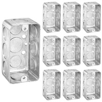 Boîtier de jonction électrique rectangulaire pratique en acier galvanisé 4x2 pouces pour instruments électroniques
