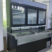Vitrine réfrigérée combinée autonome à double température (réfrigération ou congélation) pour magasins de proximité et épiceries