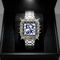 Montre à Quartz Analogique en Alliage Style Gothique Y2K Rétro avec Design Griffe de Luxe en Albâtre pour Hommes/Femmes Tendance Européenne et Américaine