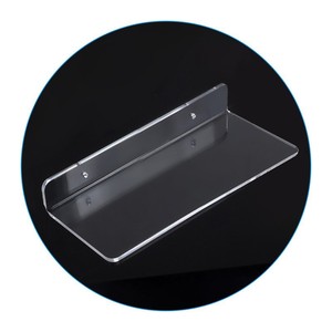 Étagère murale en acrylique XYBP, 1 niveau, installation par ventouse, pour cuisine, salle de bain, rangement d'armoires à miroir - Product Image 1